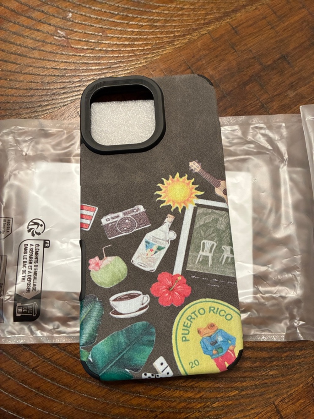 Puerto Rico Themed Black iPhone 16 Pro Max Case - Decorative Protective Cover